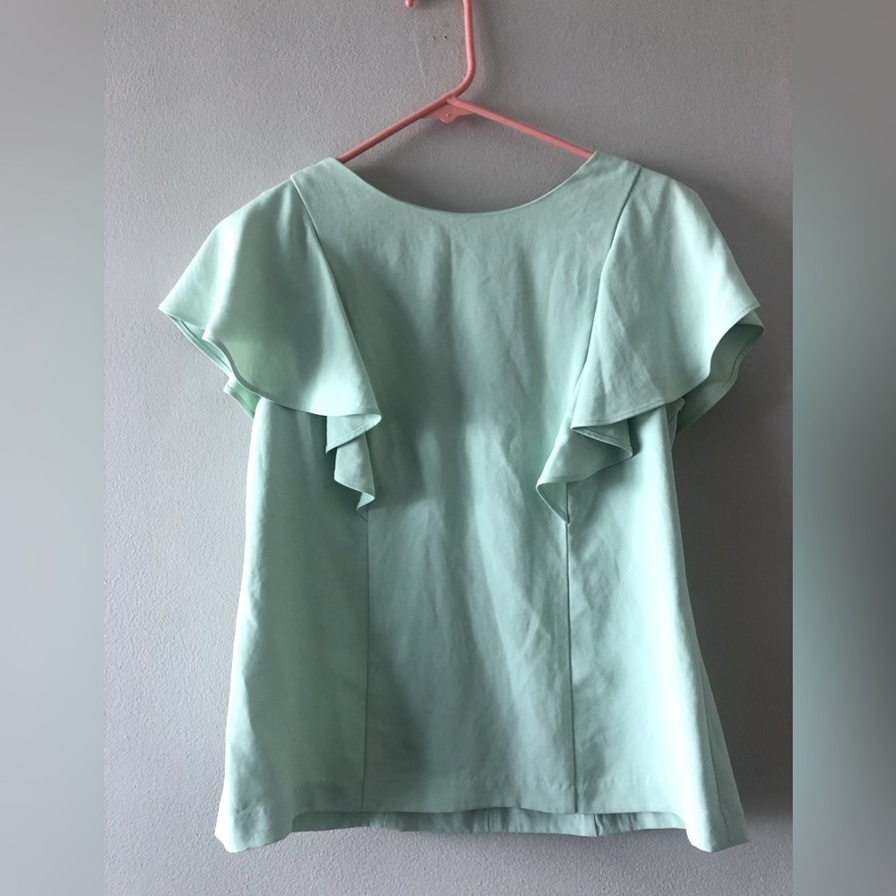 Banana Republic Mint Flutter Sleeve Top size 4P